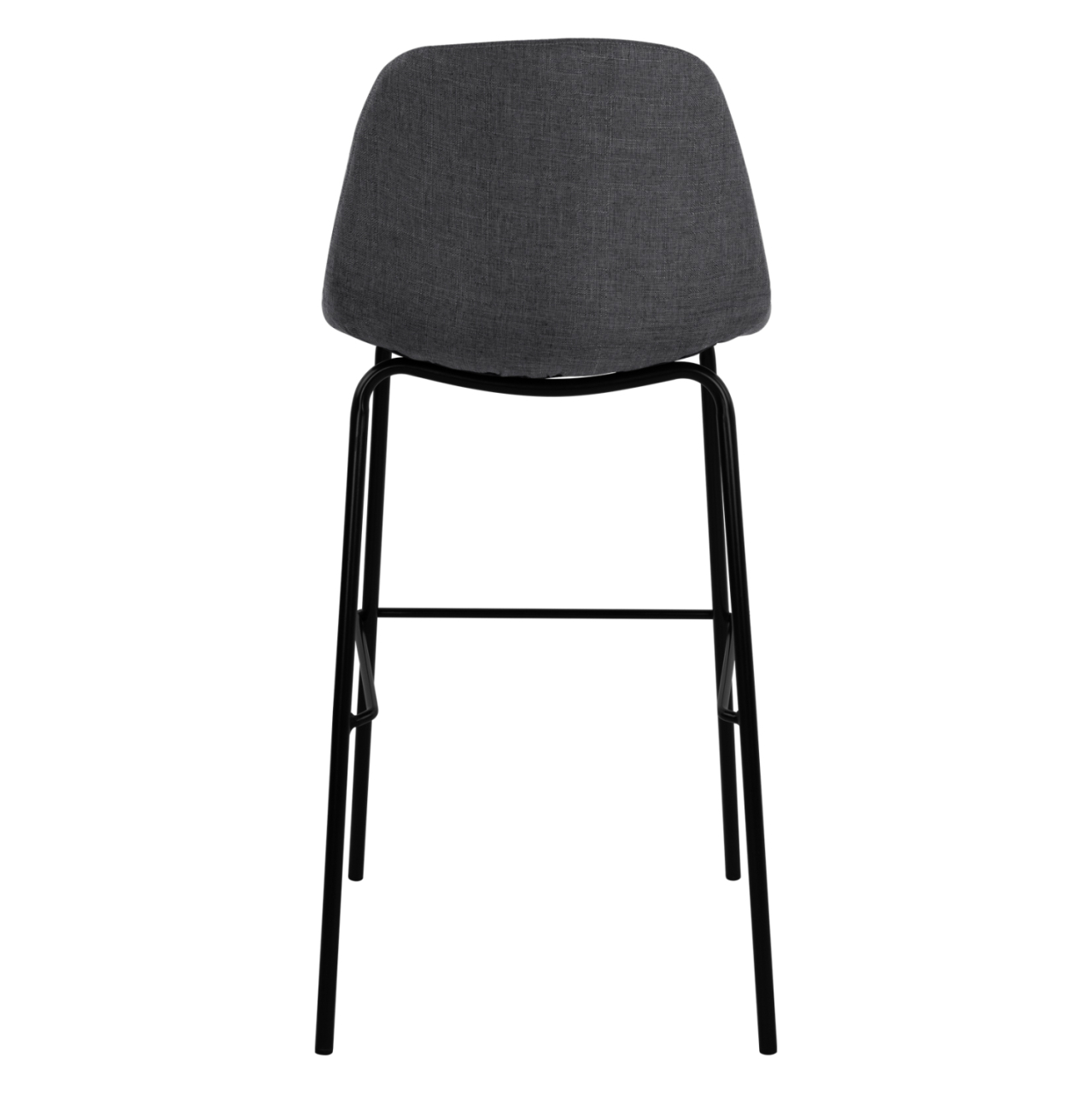 Stool with metallic frame and fabric in grey color 47x50x106cm HM8579.10 [6]