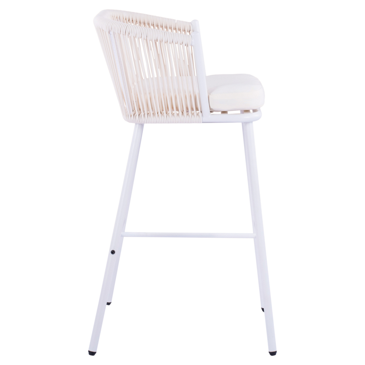Stool with metallic frame and rope white HM5714.03 46x54x101 cm [4]