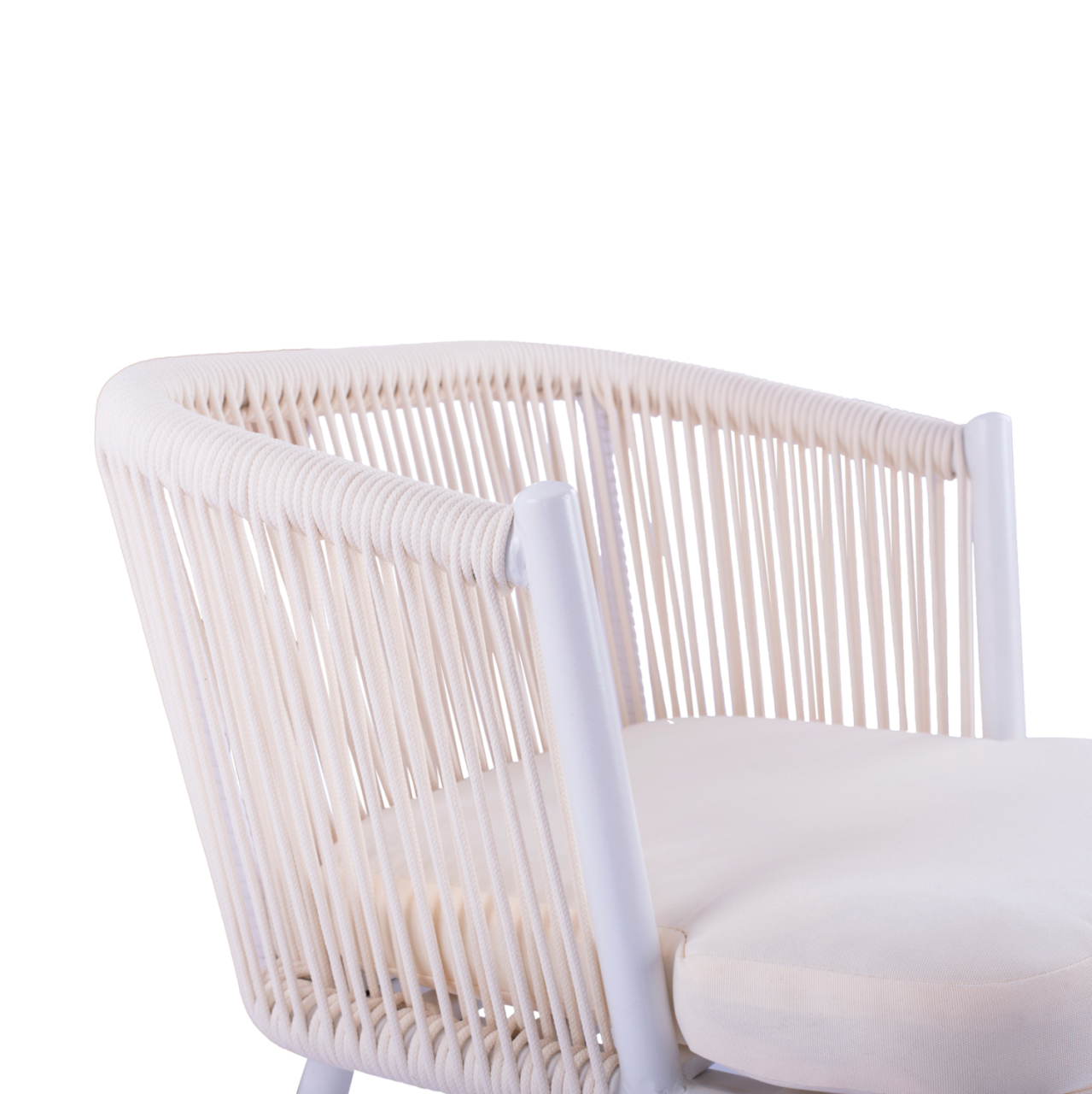 Stool with metallic frame and rope white HM5714.03 46x54x101 cm [9]