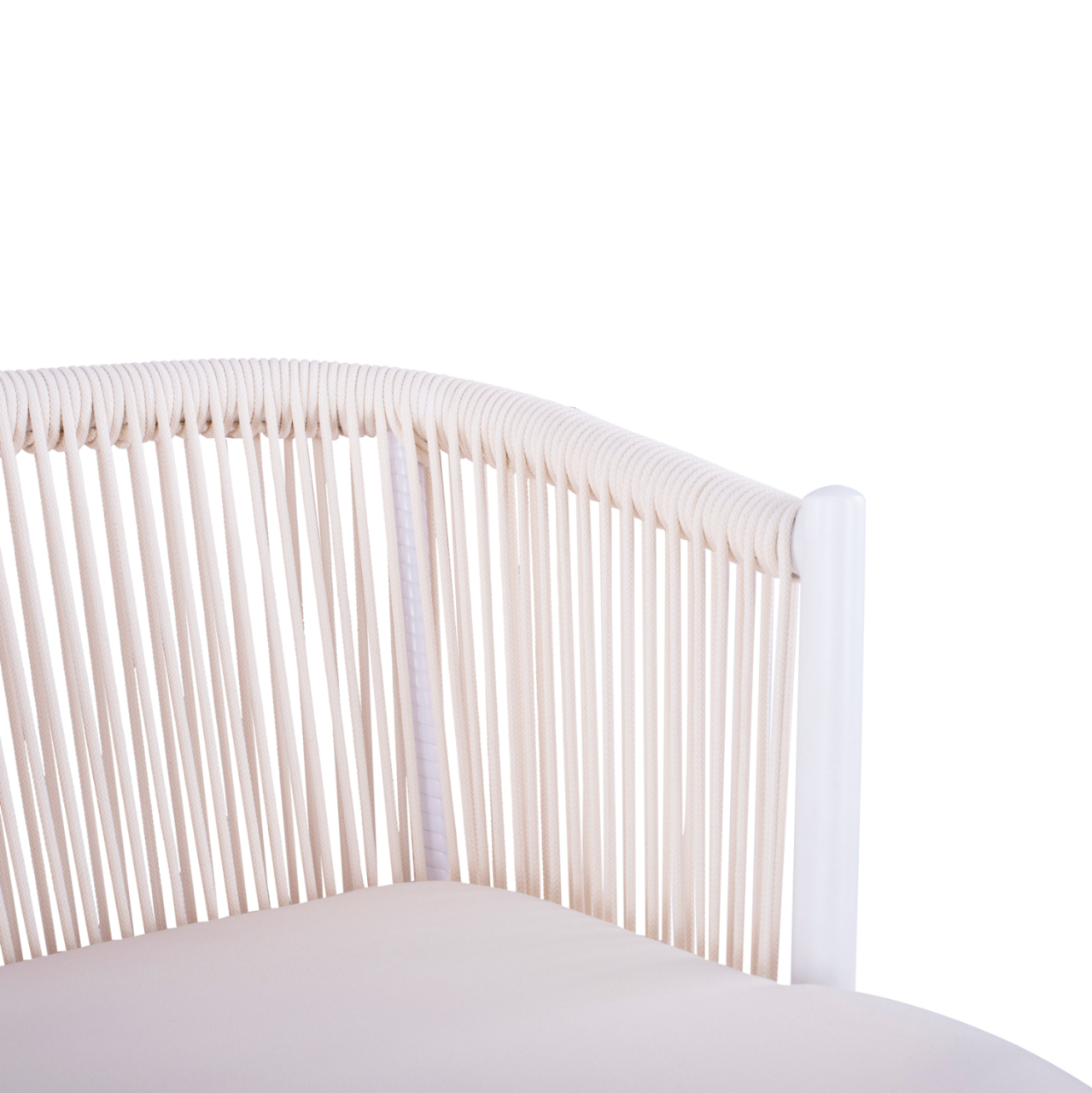 Stool with metallic frame and rope white HM5714.03 46x54x101 cm [7]