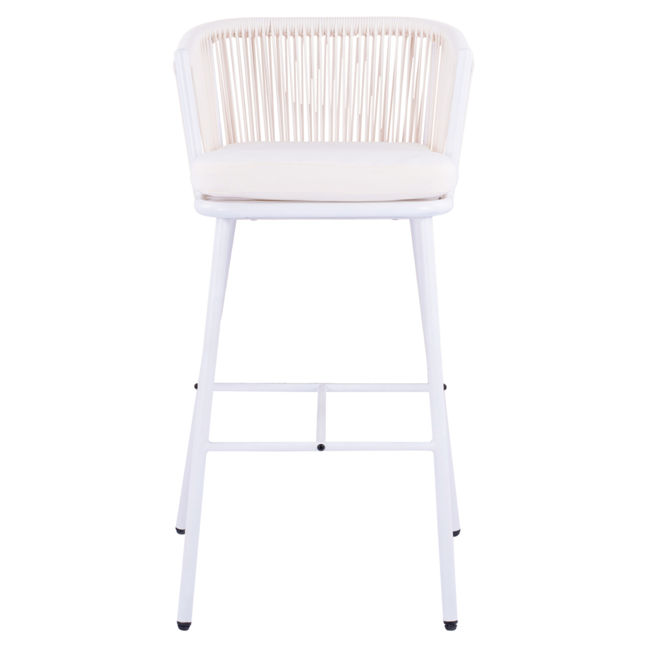 Stool with metallic frame and rope white HM5714.03 46x54x101 cm [3]