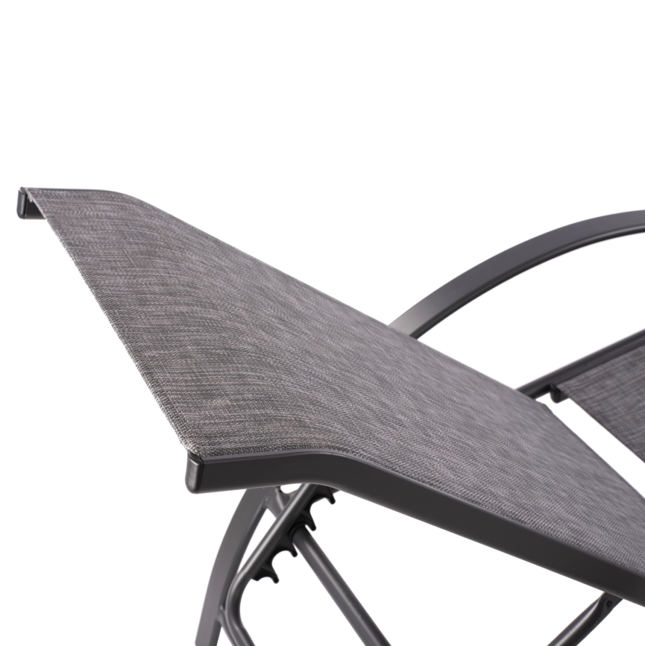 Sunbed Aluminum Grey with textline grey HM5133.01 194x54-66x30 cm. [6]