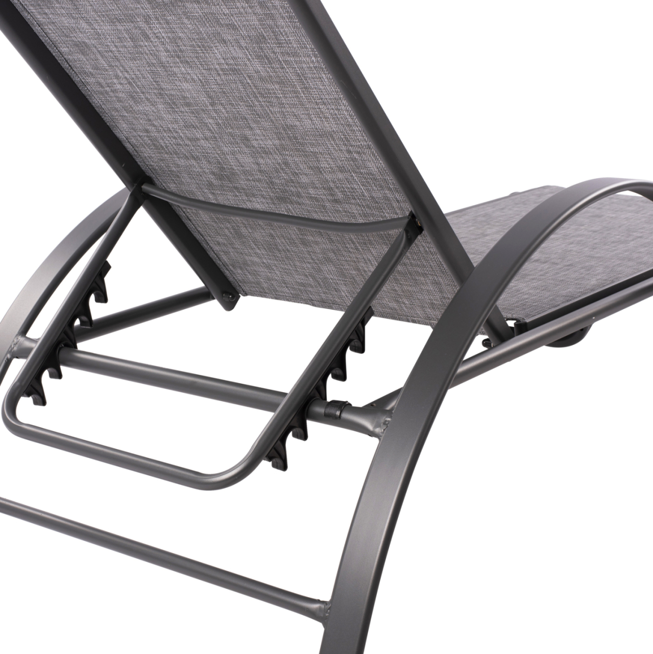 Sunbed Aluminum Grey with textline grey HM5133.01 194x54-66x30 cm. [7]