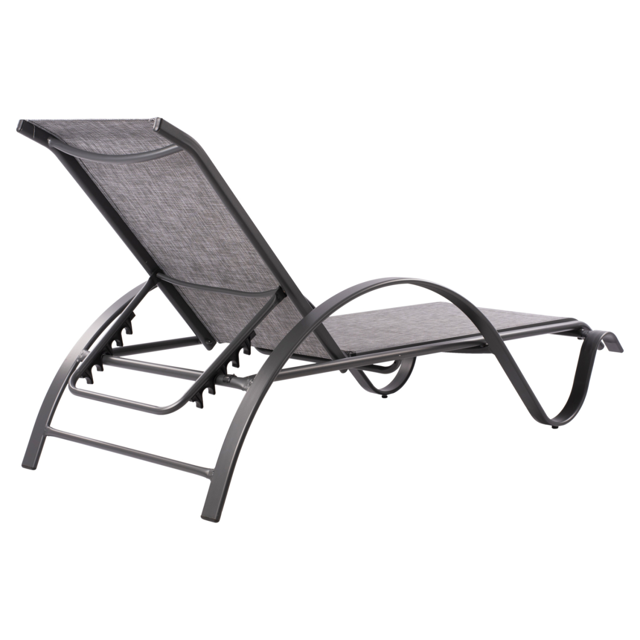 Sunbed Aluminum Grey with textline grey HM5133.01 194x54-66x30 cm. [4]