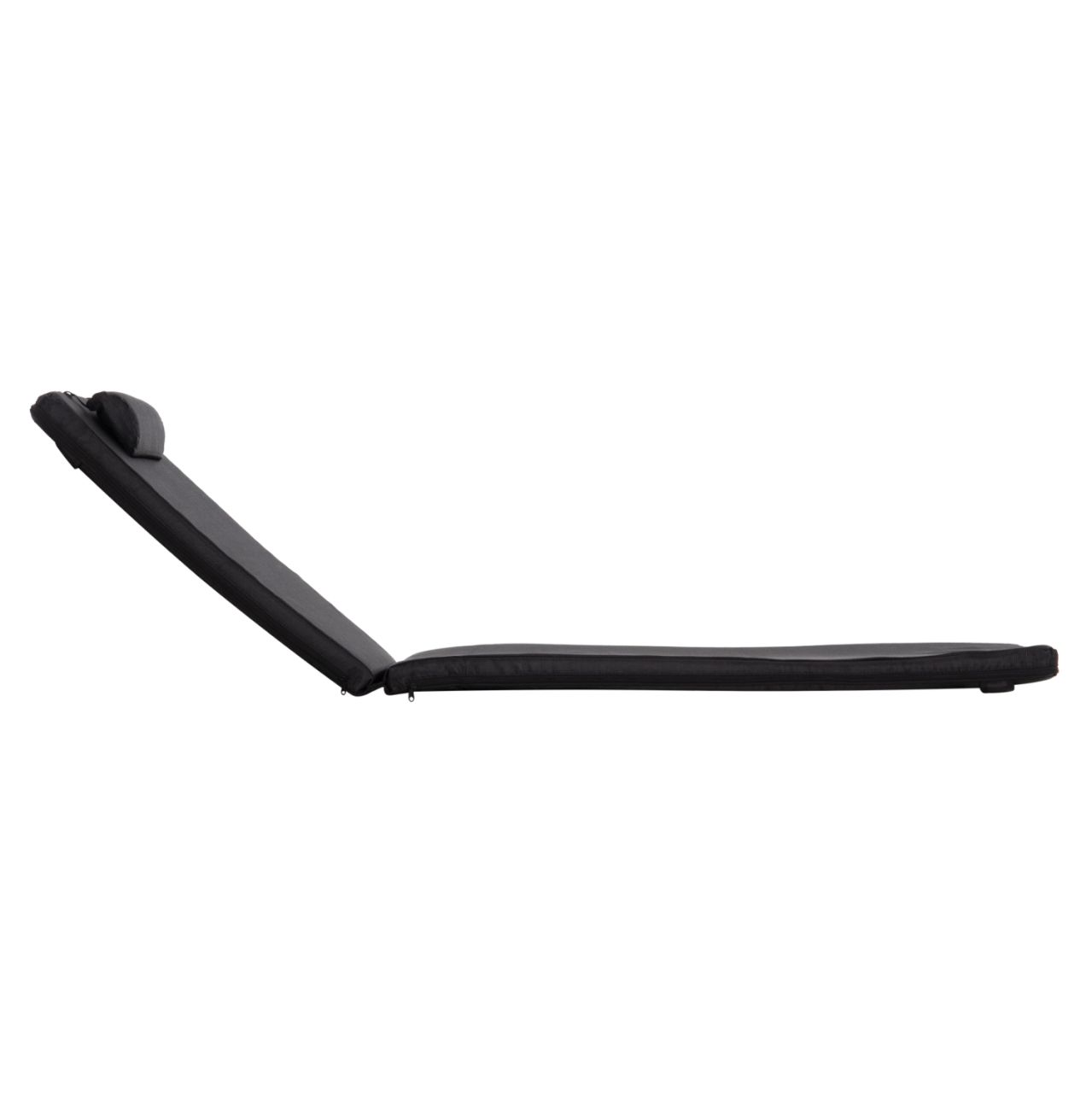 SUNBED CUSHION WITH HEADREST SIFNOS HM11234.15T - TEXTILENE 600g/m2 2x1 - BLACK [6]