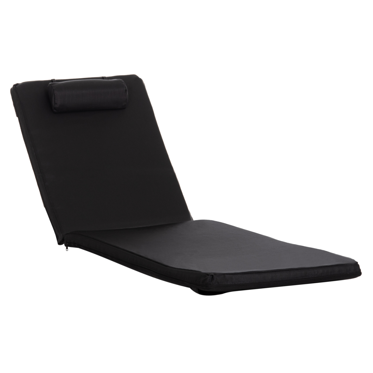 SUNBED CUSHION WITH HEADREST SIFNOS HM11234.15T - TEXTILENE 600g/m2 2x1 - BLACK [4]
