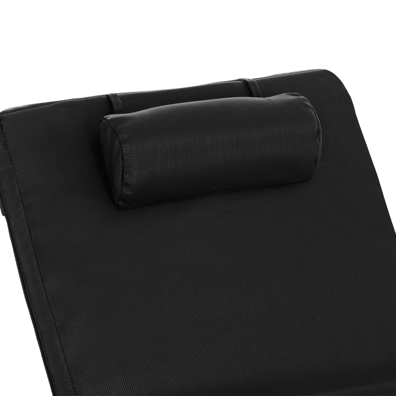 SUNBED CUSHION WITH HEADREST SIFNOS HM11234.15T - TEXTILENE 600g/m2 2x1 - BLACK [7]
