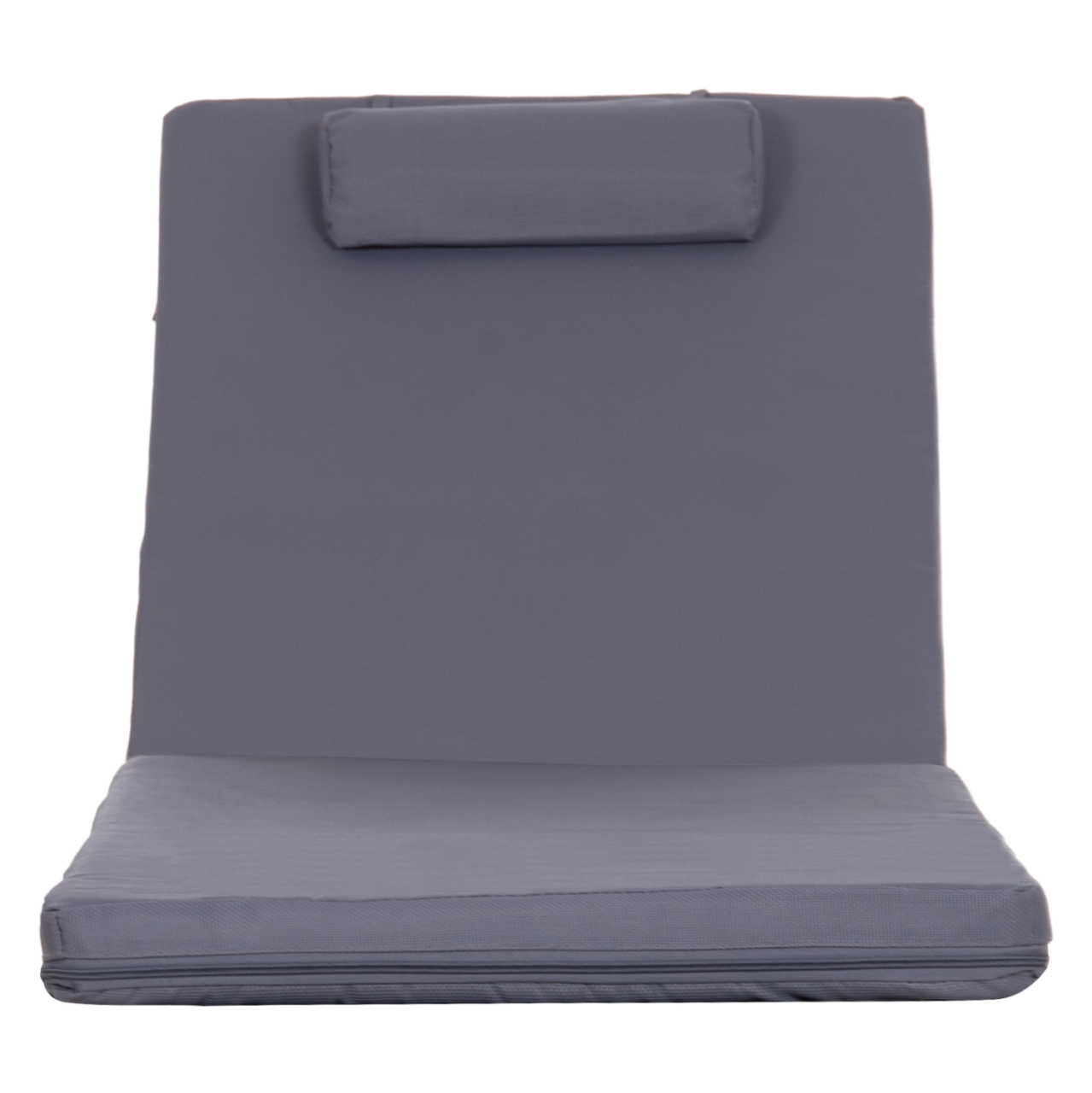 SUNBED CUSHION WITH HEADREST SIFNOS HM11234.31T - TEXTILENE 600g/m2 2x1 - GREY [3]
