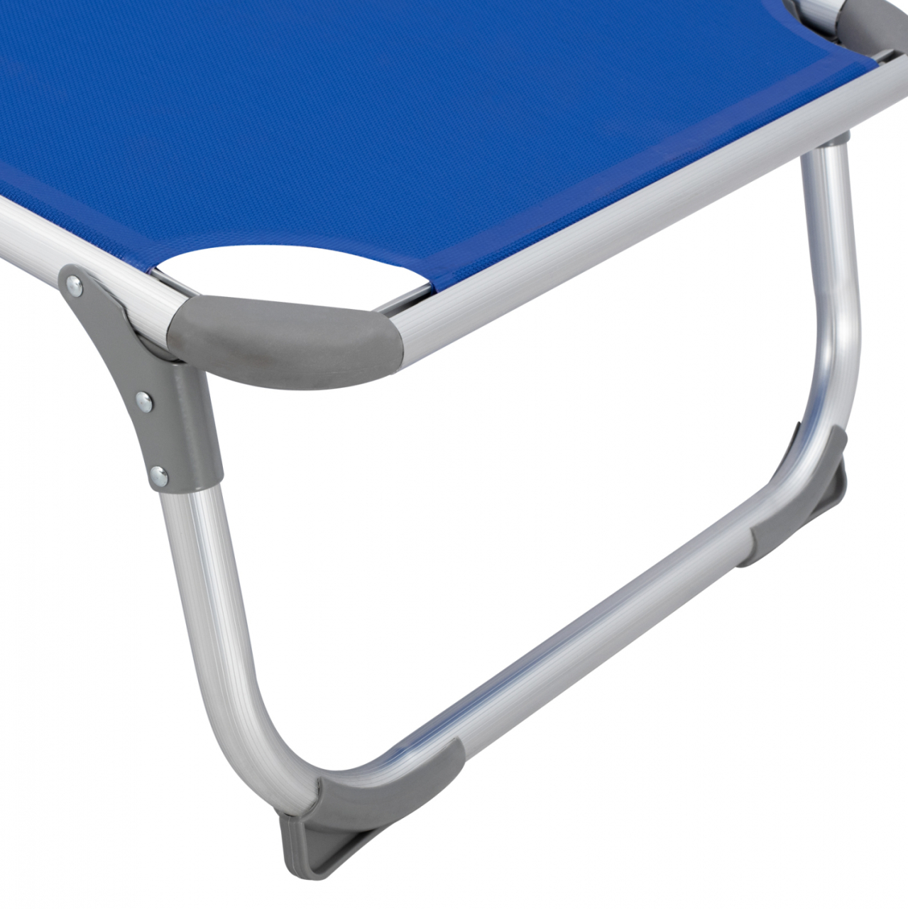 Sunbed for beach HM5054.01 Heavy Type Blue Aluminum 188x58x28-80 cm. [8]
