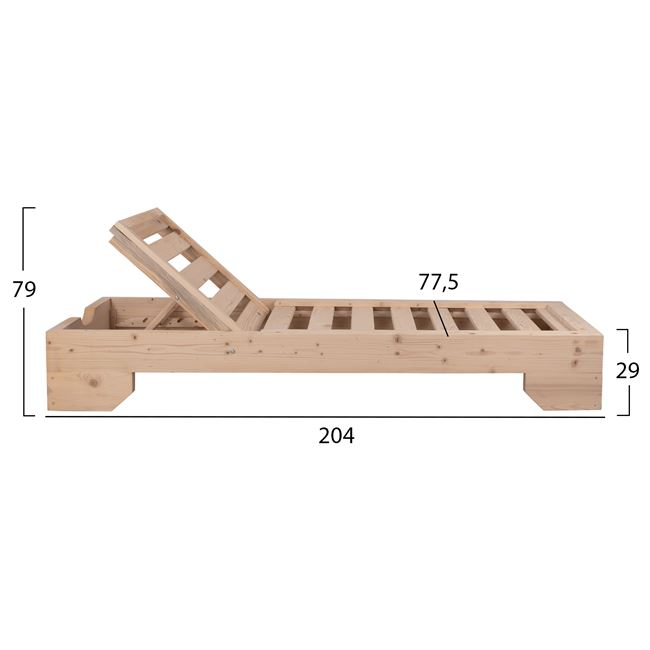 Sunbed Heavy Duty Macedonia HM5646.02 Withour Color 204x77.5x29 cm [2]