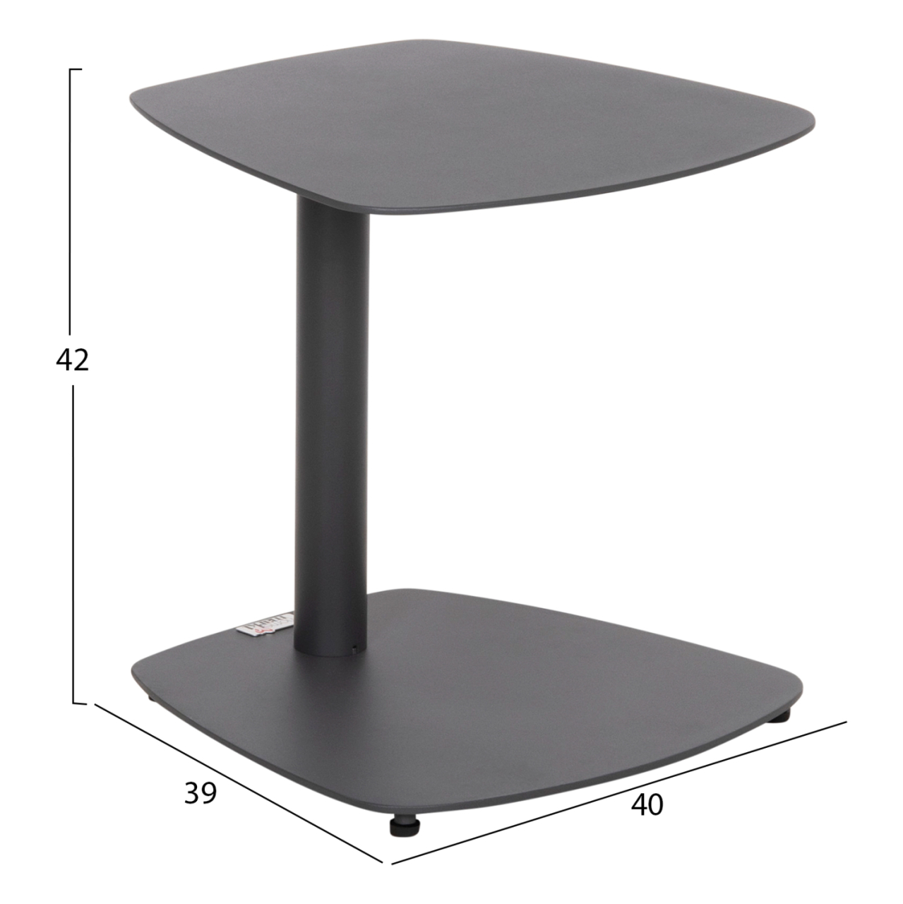 SUNBED SIDE TABLE CARET HM6563.01 ALUMINUM IN GREY 40x39x42Hcm. [2]