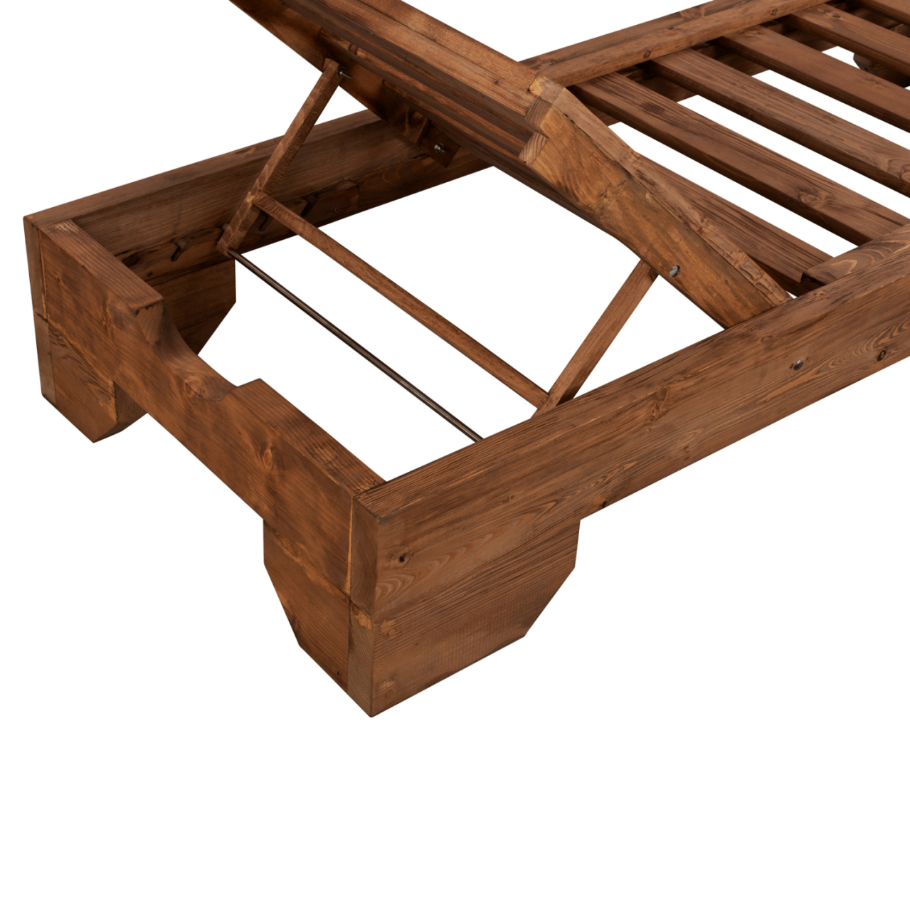 Sunbed Wooden Heavy-duty Macadonia HM5646.01 Walnut 204X77,5X29cm [7]