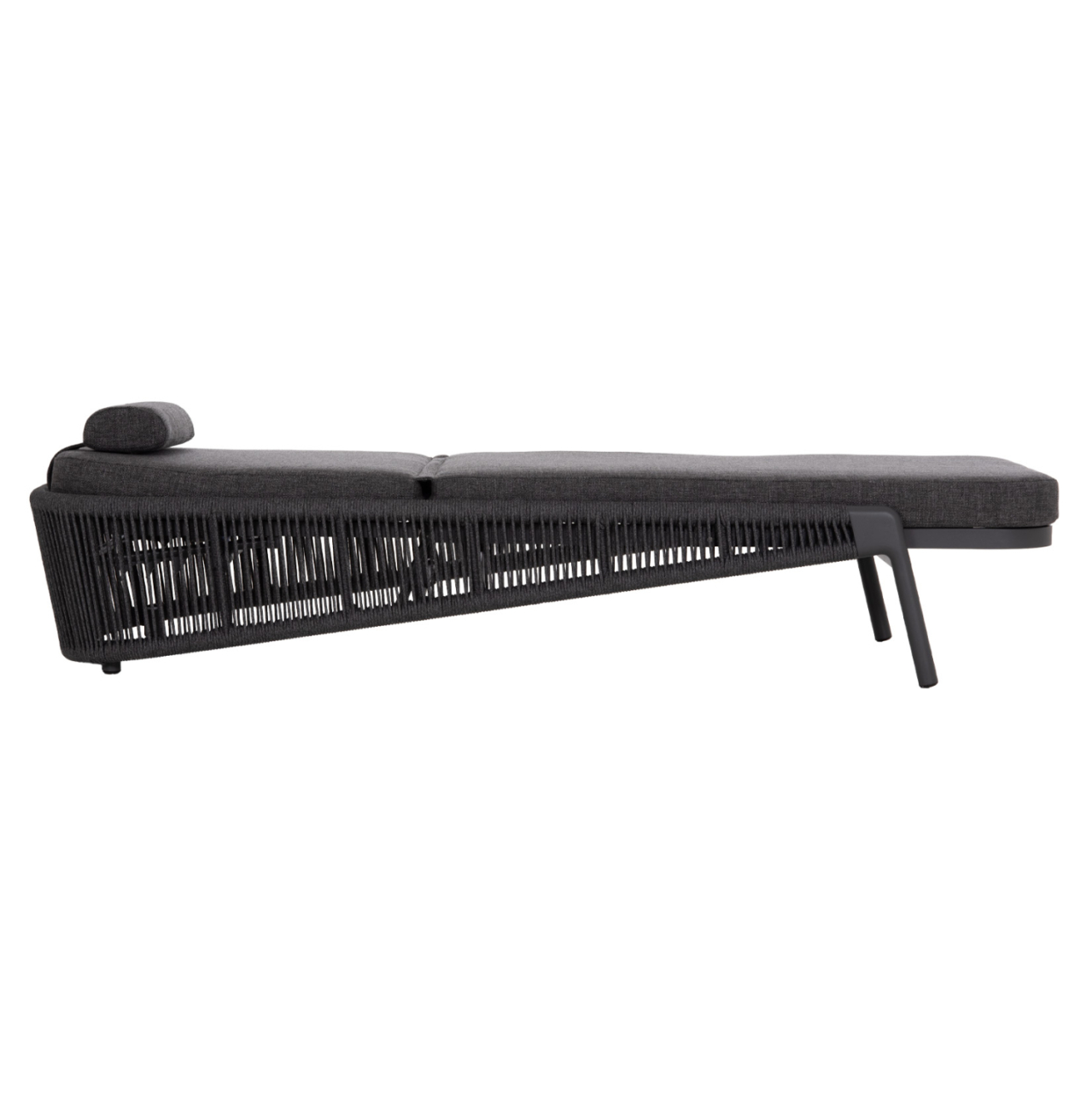 SUNBED XANTION HM6475.01 ALUMINUM-ROPE-OLEFIN FABRIC IN DARK GREY 75x210x92Hcm. [4]