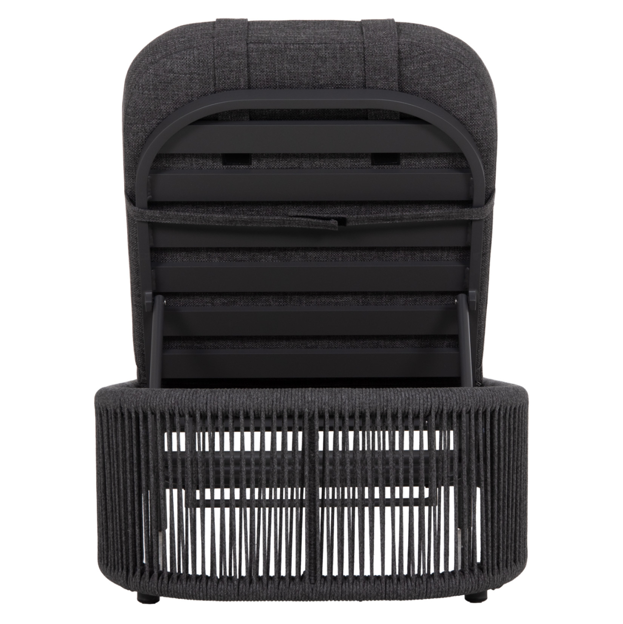 SUNBED XANTION HM6475.01 ALUMINUM-ROPE-OLEFIN FABRIC IN DARK GREY 75x210x92Hcm. [6]