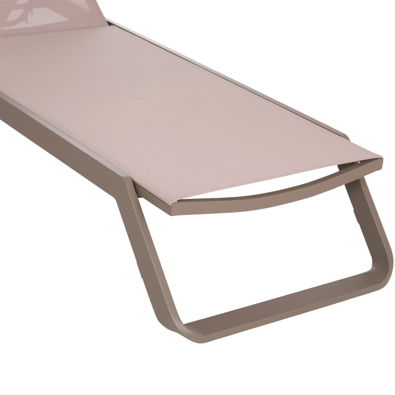 SUNLOUNGER MARIMAR HM6562.03 ALUMINUM FRAME IN TAUPE and TEXTILENE IN BEIGE 220x67.5x31.5Hcm [8]