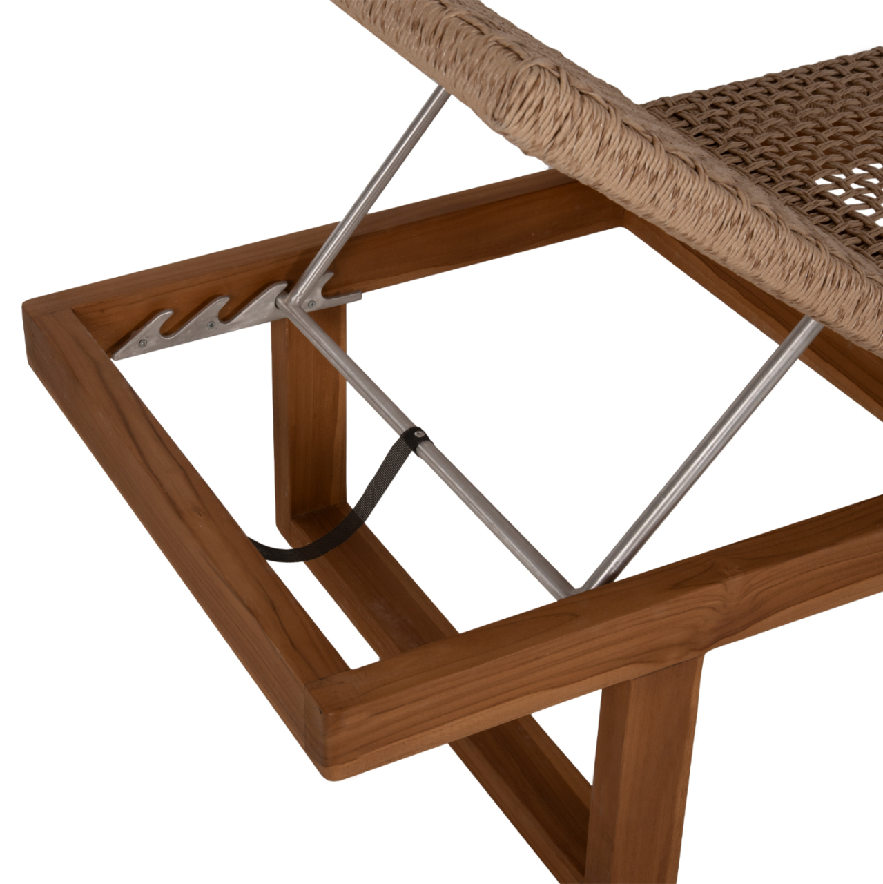SUNLOUNGER PATRON HM5993 TEAK WOOD-VIRO ROPE WICKER 191x65x86Hcm. [8]