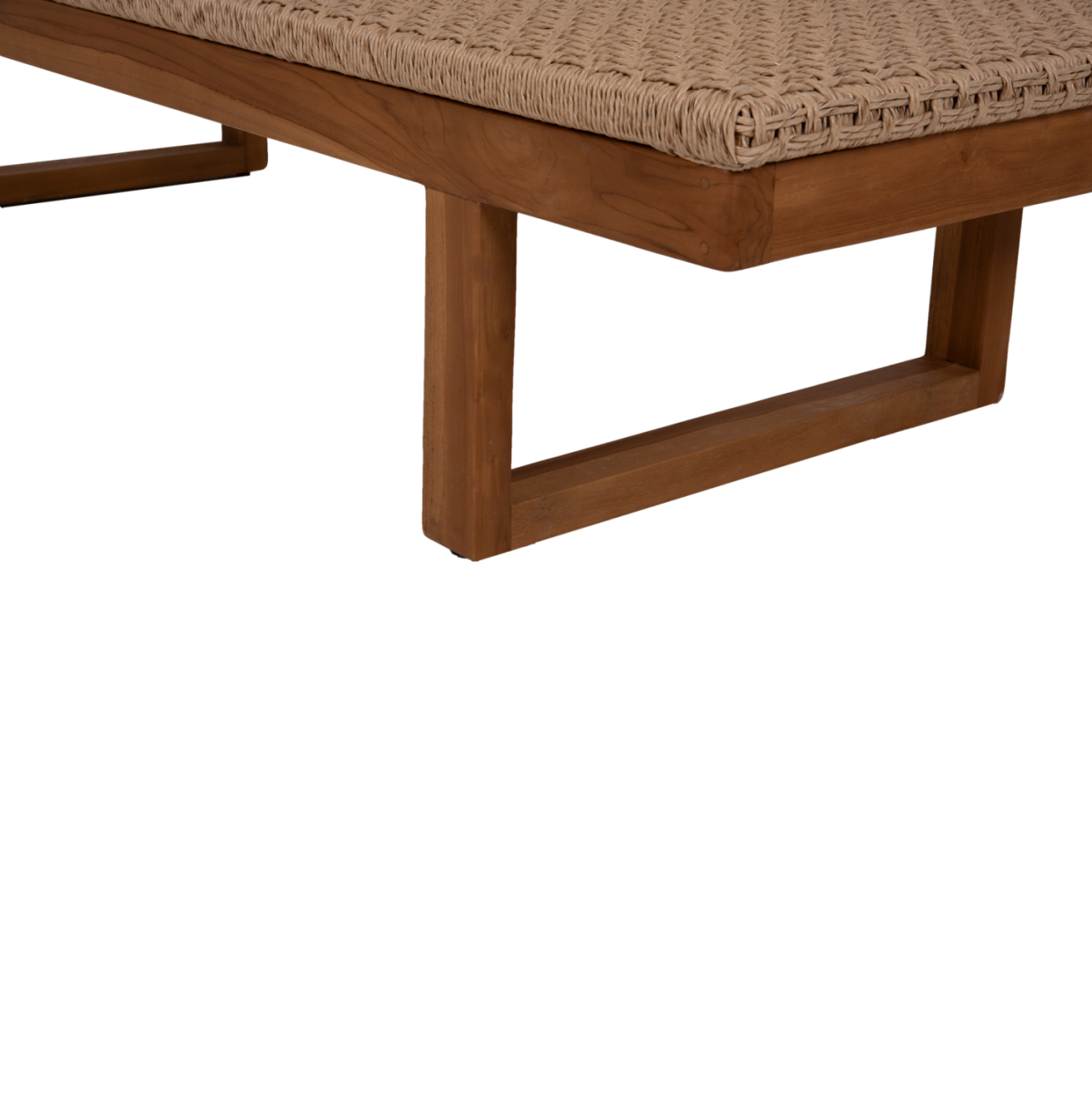 SUNLOUNGER PATRON HM5993 TEAK WOOD-VIRO ROPE WICKER 191x65x86Hcm. [6]