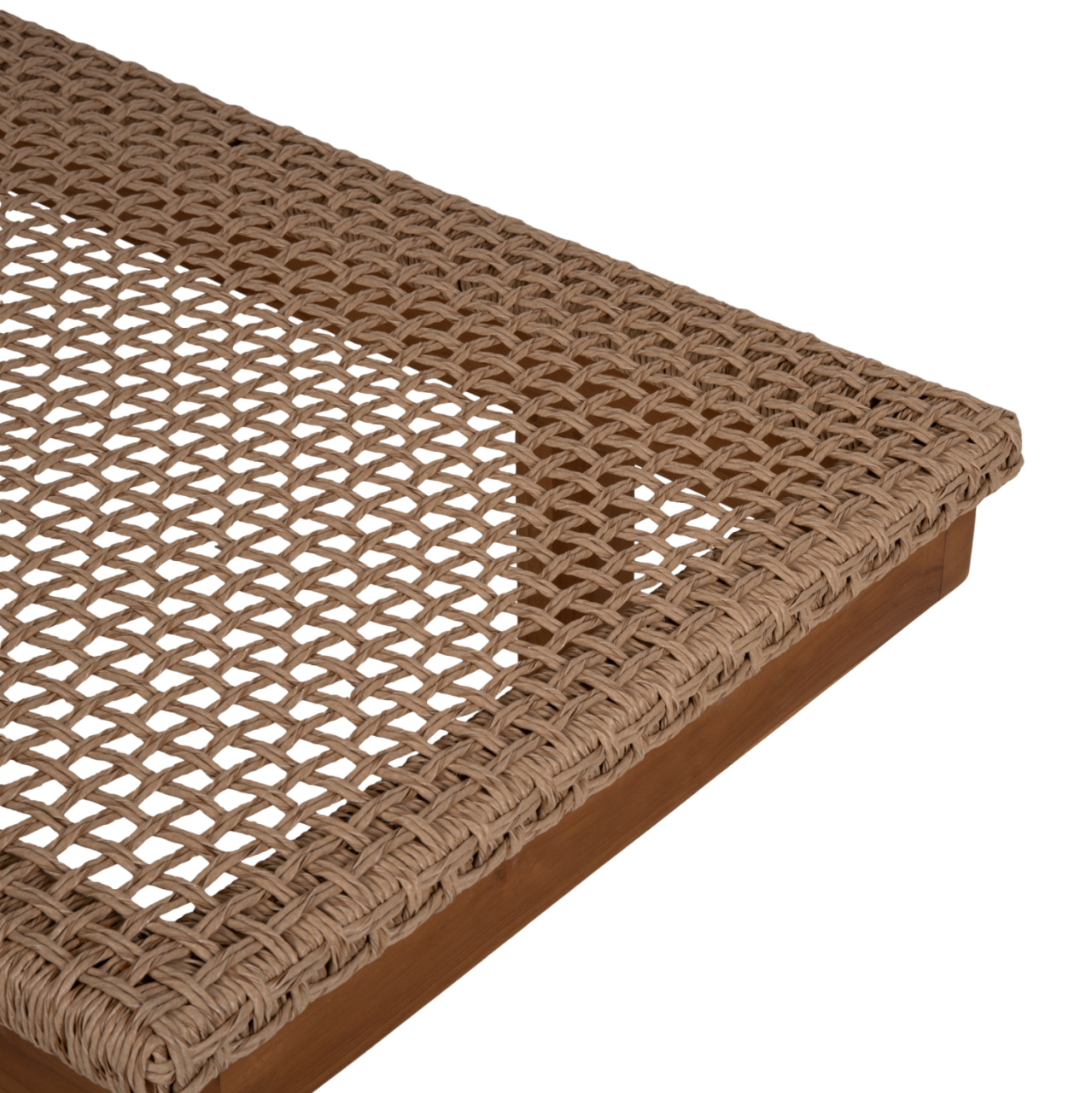 SUNLOUNGER PATRON HM5993 TEAK WOOD-VIRO ROPE WICKER 191x65x86Hcm. [5]