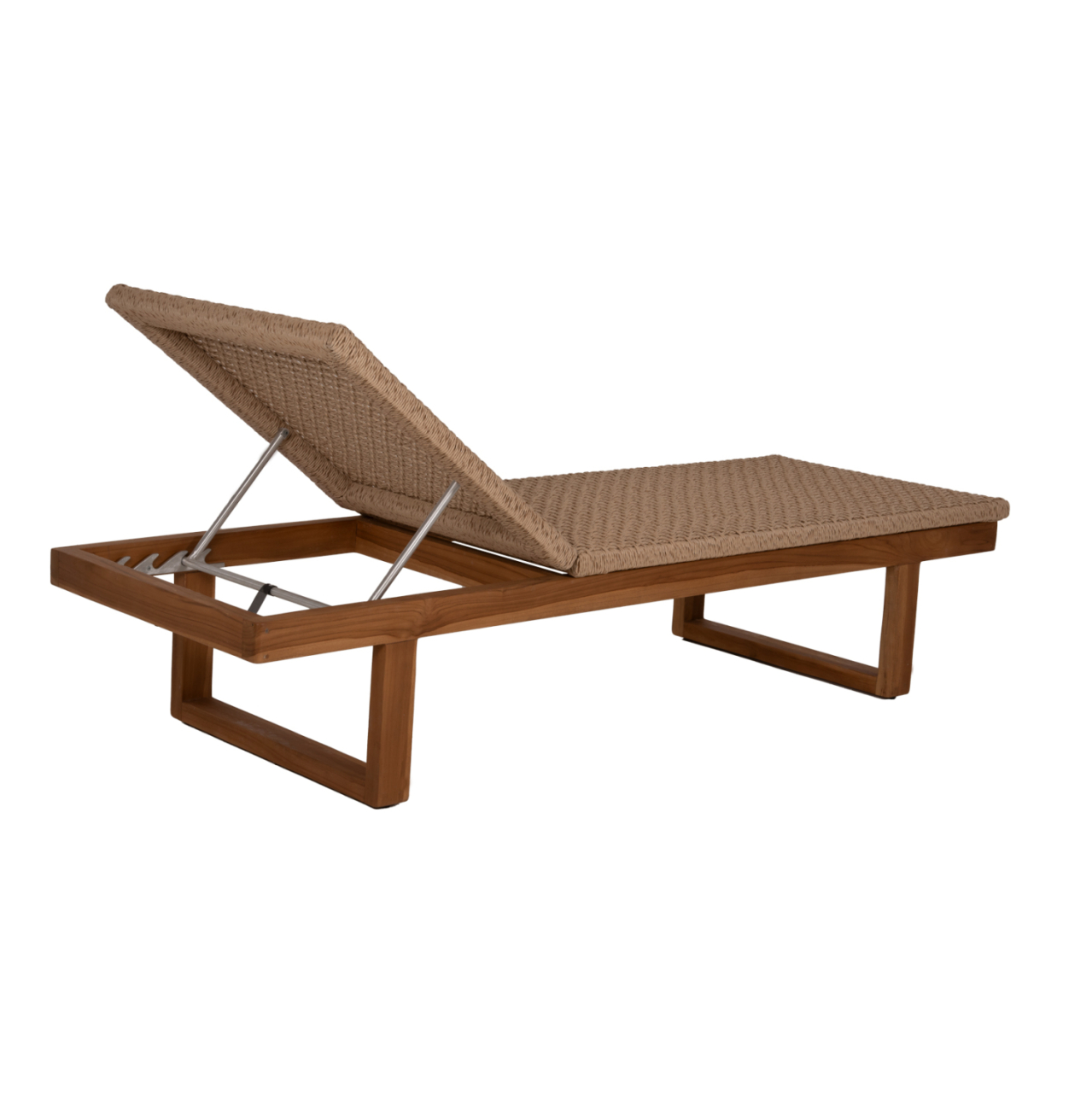 SUNLOUNGER PATRON HM5993 TEAK WOOD-VIRO ROPE WICKER 191x65x86Hcm. [4]