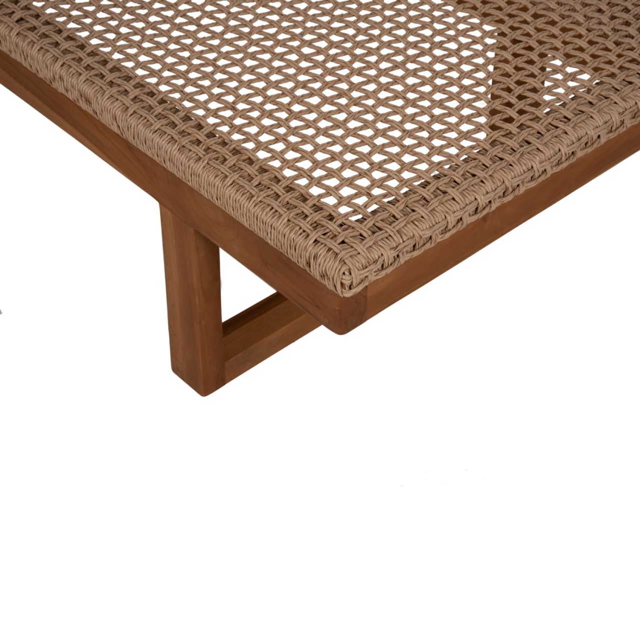 SUNLOUNGER PATRON HM5993 TEAK WOOD-VIRO ROPE WICKER 191x65x86Hcm. [10]