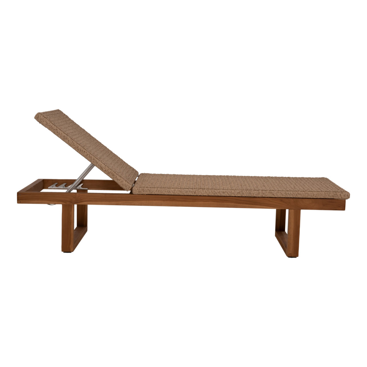 SUNLOUNGER PATRON HM5993 TEAK WOOD-VIRO ROPE WICKER 191x65x86Hcm. [3]