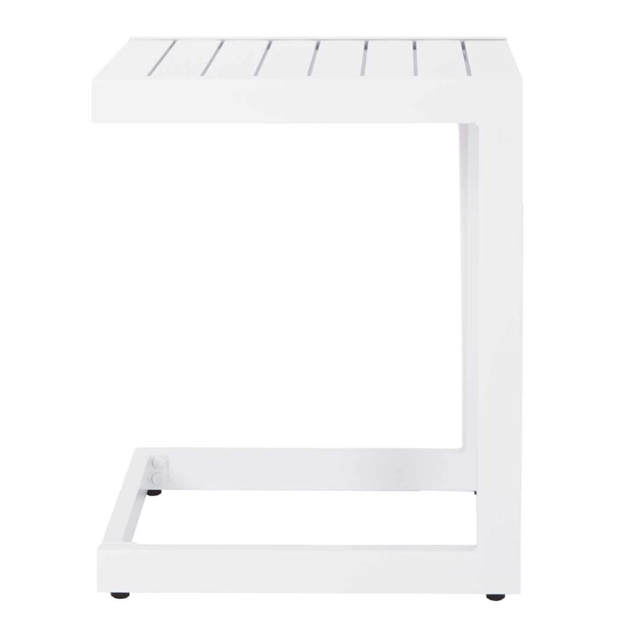 SUNLOUNGER SIDE TABLE BELLING HM6274.01 ALUMINUM IN WHITE 42x43x53Hcm. [4]