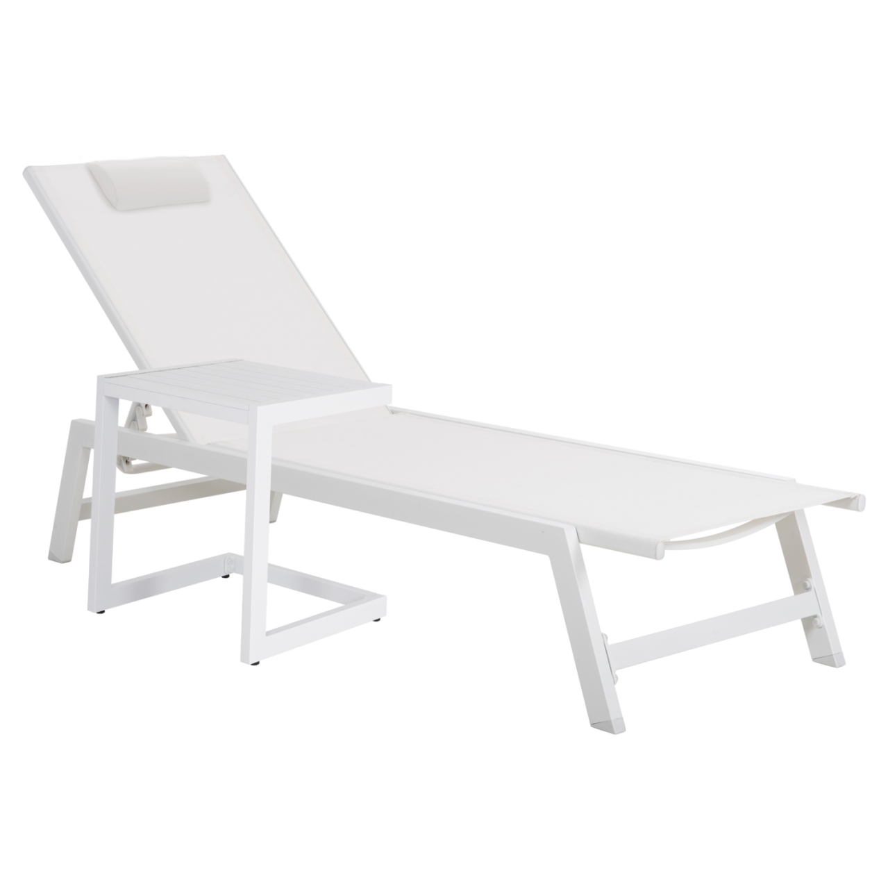 SUNLOUNGER SIDE TABLE BELLING HM6274.01 ALUMINUM IN WHITE 42x43x53Hcm. [8]