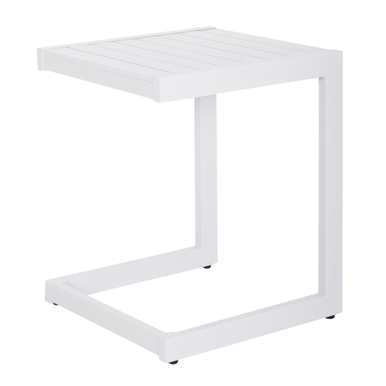 SUNLOUNGER SIDE TABLE BELLING HM6274.01 ALUMINUM IN WHITE 42x43x53Hcm. [5]