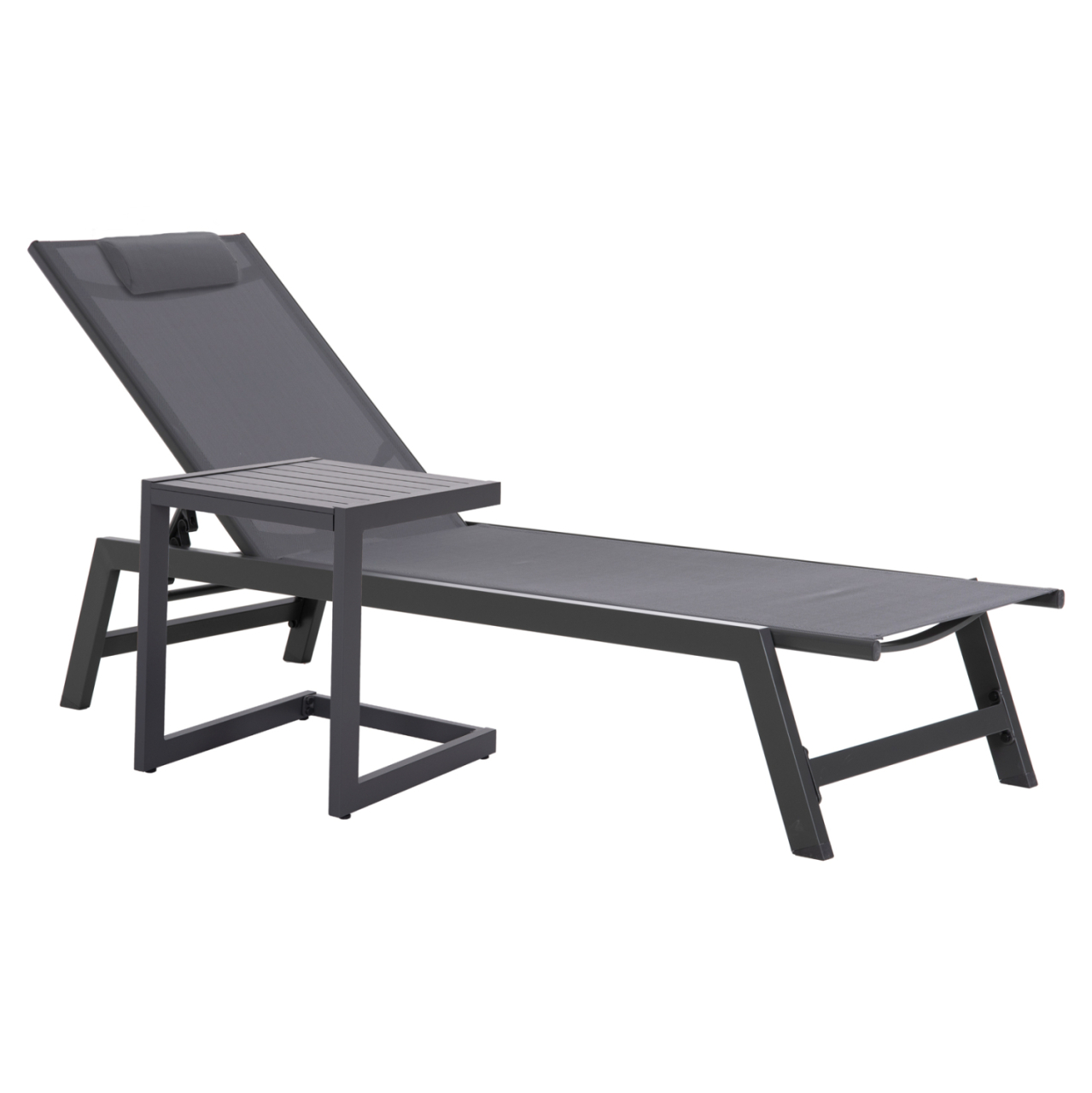 SUNLOUNGER SIDE TABLE BELLING HM6274.03 ALUMINUM IN DARK GREY 42x43x53Hcm. [9]