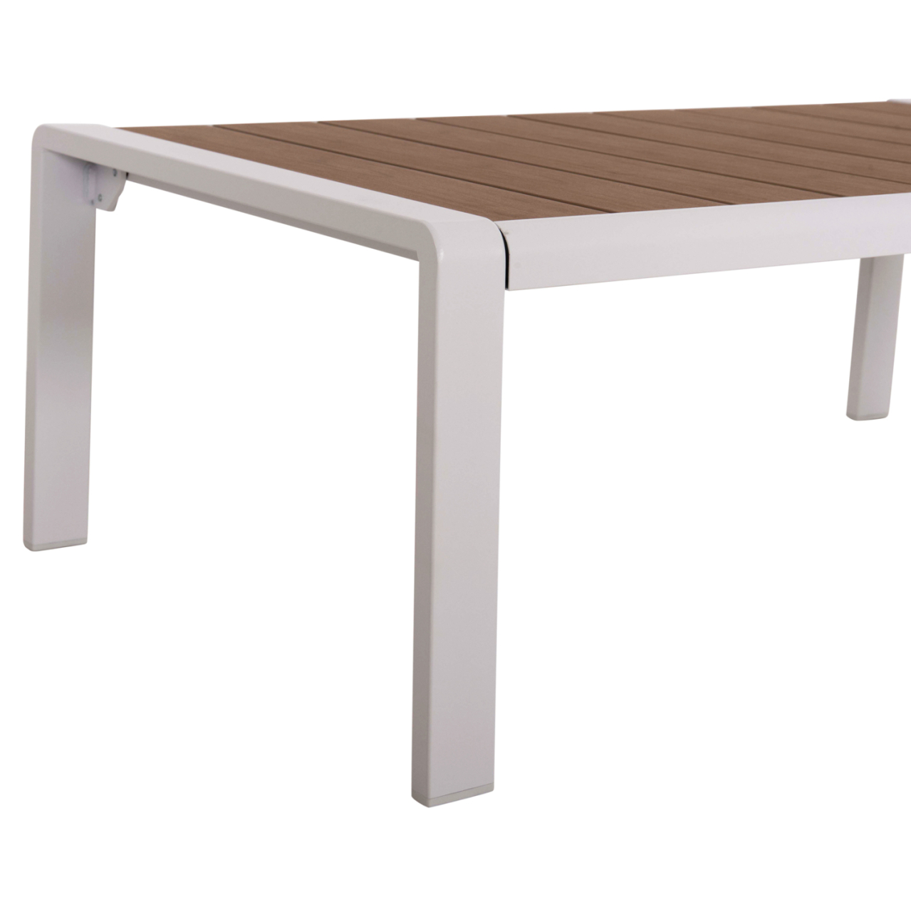 SUNLOUNGER SIDE TABLE BENTRY HM6276.01 ALUMINUM IN WHITE--POLYWOOD 100x56x35Hcm. [7]