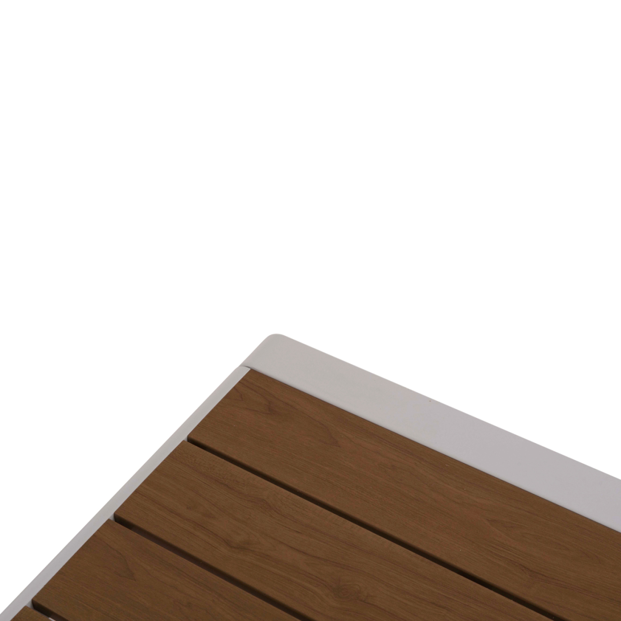 SUNLOUNGER SIDE TABLE BENTRY HM6276.01 ALUMINUM IN WHITE--POLYWOOD 100x56x35Hcm. [6]