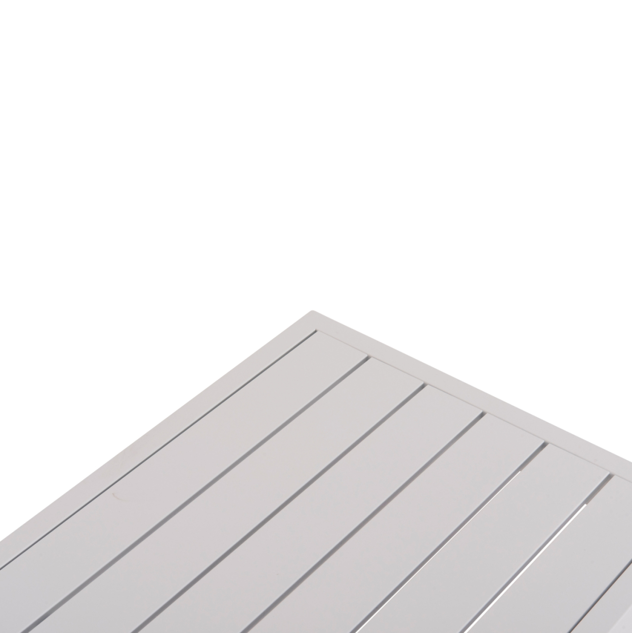 SUNLOUNGER SIDE TABLE SENTRY HM6275.01 ALUMINUM IN WHITE 87x43,5x45Hcm. [8]