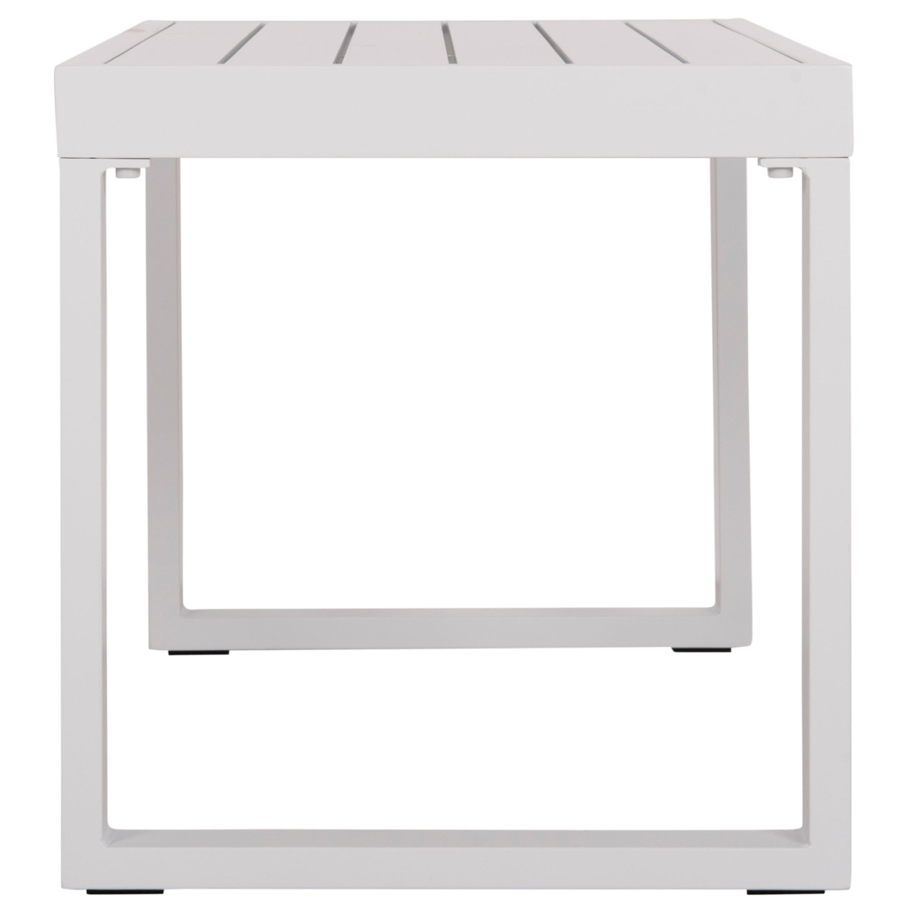 SUNLOUNGER SIDE TABLE SENTRY HM6275.01 ALUMINUM IN WHITE 87x43,5x45Hcm. [5]