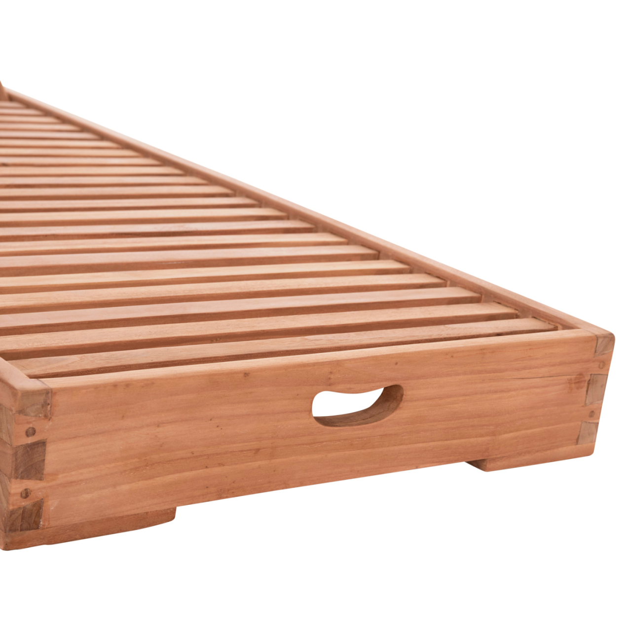 SUNLOUNGER WITHOUT CUSHIONS CHET HM6160 TEAK WOOD IN NATURAL 200x65x13Hcm. [4]