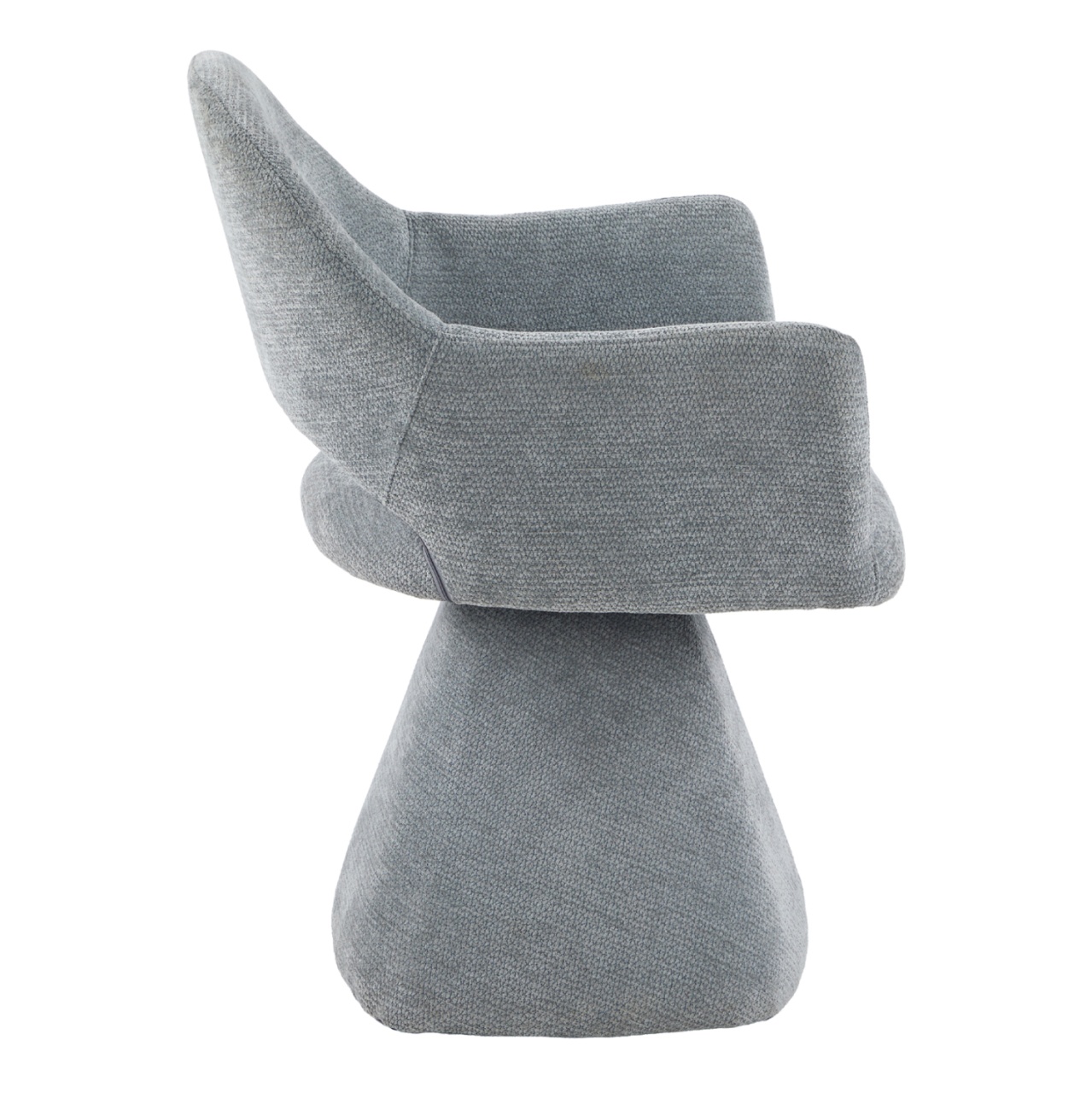 SWIVEL DINING CHAIR SIMA HM18360.01 LINEN FABRIC IN GREY 64x61x84.5Hcm [5]