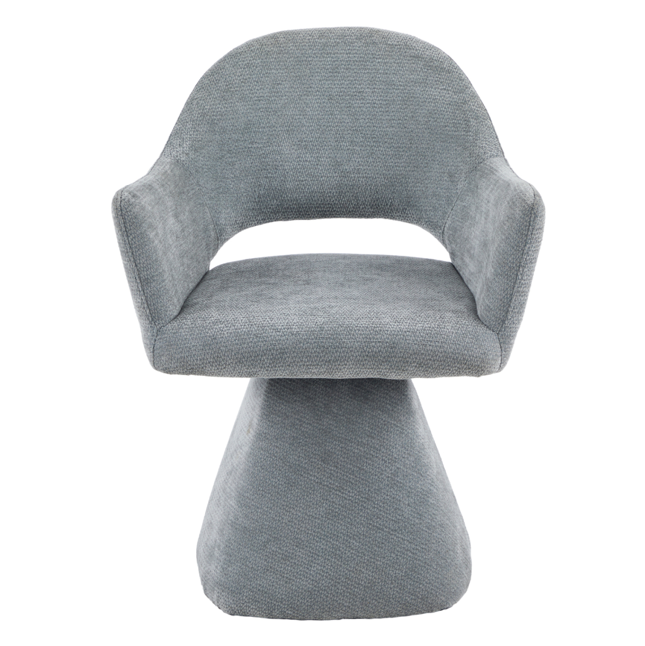 SWIVEL DINING CHAIR SIMA HM18360.01 LINEN FABRIC IN GREY 64x61x84.5Hcm [4]
