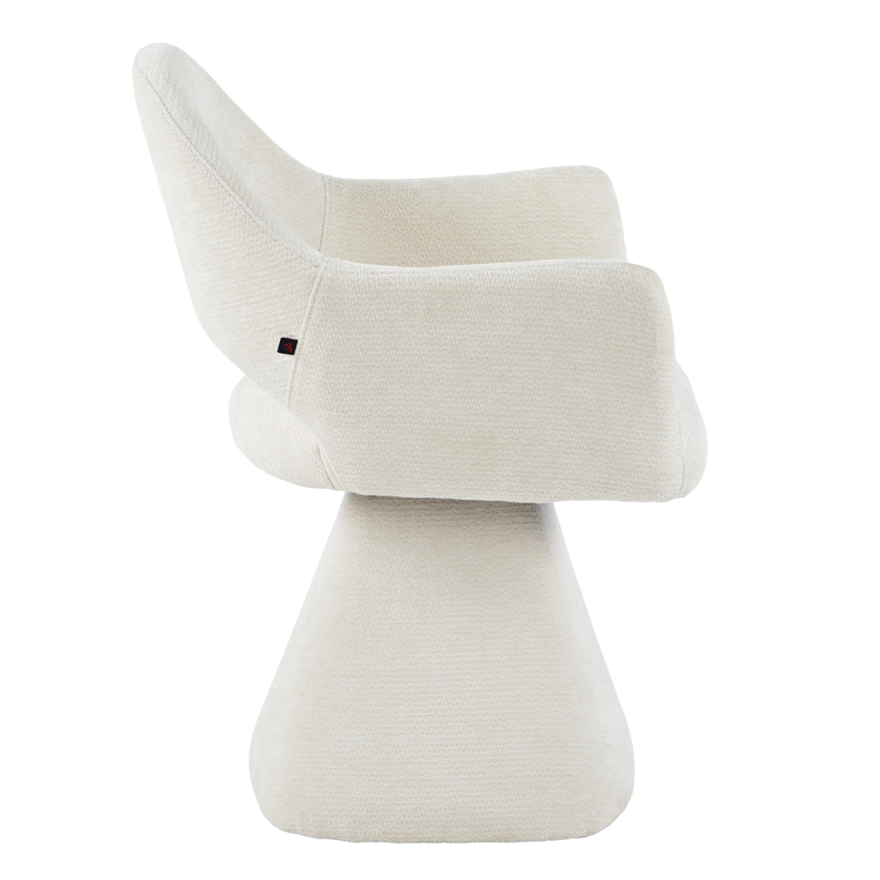 SWIVEL DINING CHAIR SIMA HM18360.02 LINEN FABRIC IN ECRU 64x61x84.5Hcm [5]