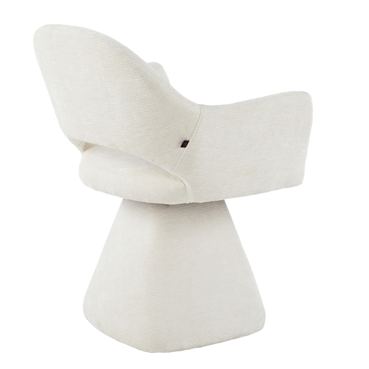 SWIVEL DINING CHAIR SIMA HM18360.02 LINEN FABRIC IN ECRU 64x61x84.5Hcm [6]