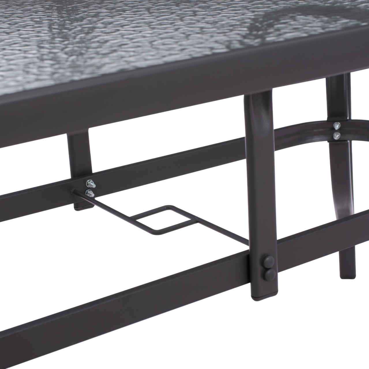 TABLE 150X90Χ75cm. METALLIC RECTANGULAR GRAY WITH UMBRELLA HOLE D38cm HM5145.11 [7]