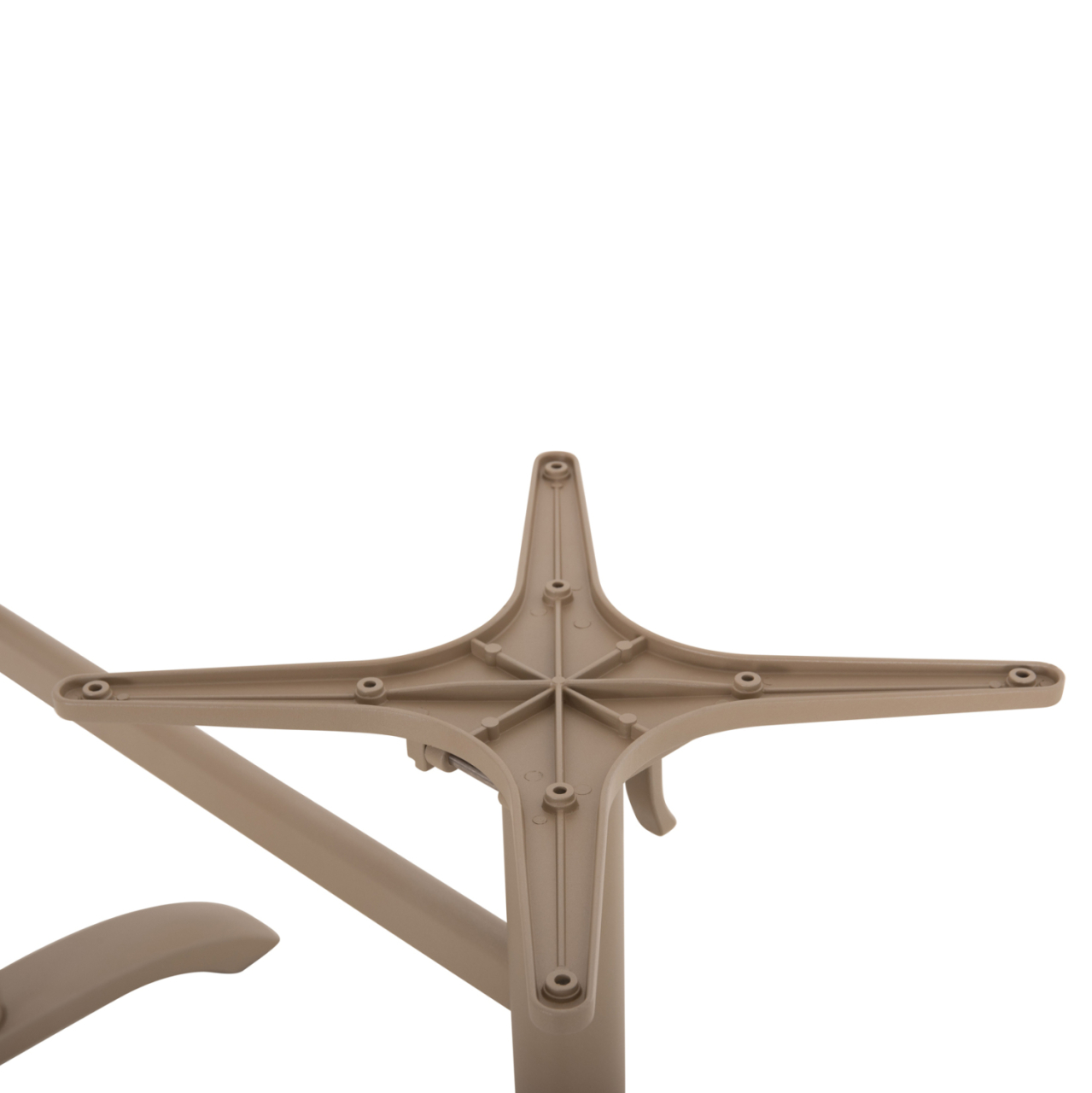 TABLE BASE 2-COLUMN WITH FOLDING CROSSES HM468.25 ALUMINUM IN CAPPUCCINO 78x59.5x73H [6]