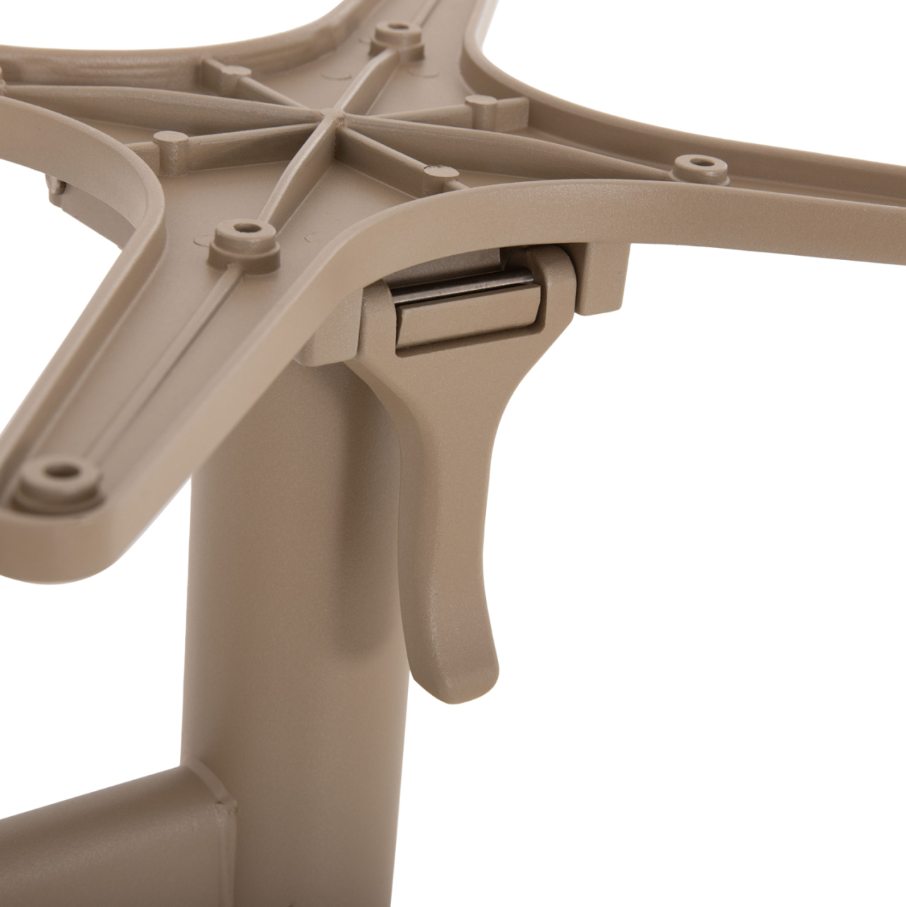 TABLE BASE 2-COLUMN WITH FOLDING CROSSES HM468.25 ALUMINUM IN CAPPUCCINO 78x59.5x73H [5]