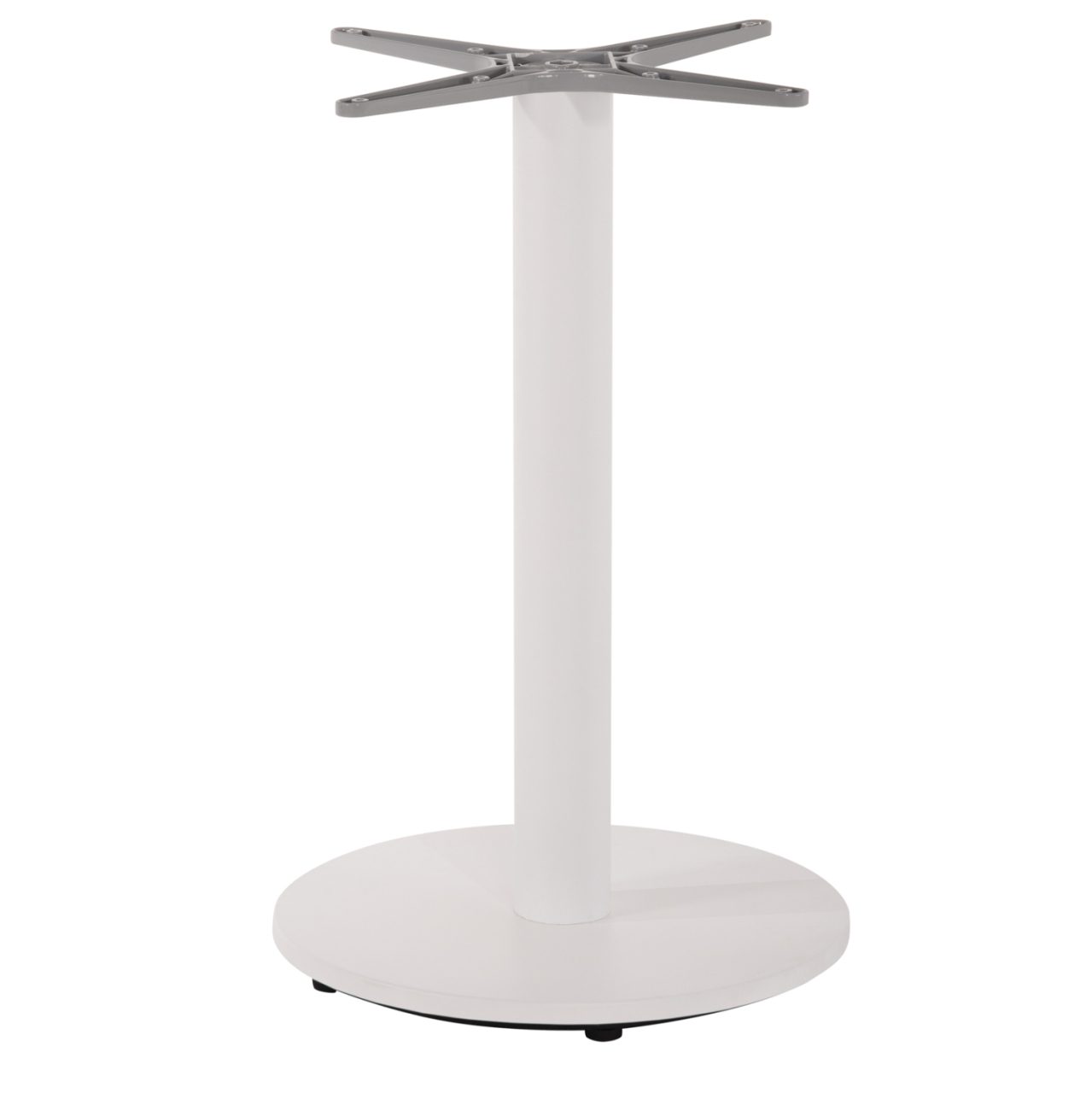TABLE BASE ALUMINUM HM476.02 ROUND IN MATTE WHITE 48x48cm CROSS Φ45Χ72Hcm. [3]