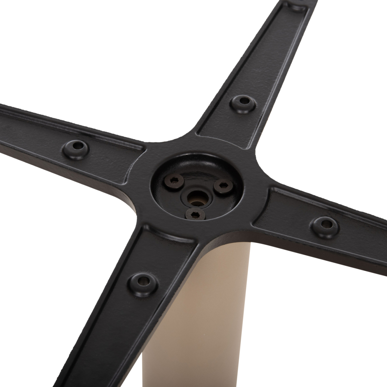 TABLE BASE HM475.25 ALUMINUM IN CAPPUCCINO COLOR 46x46x72Hcm. CROSS 46Χ46cm [7]