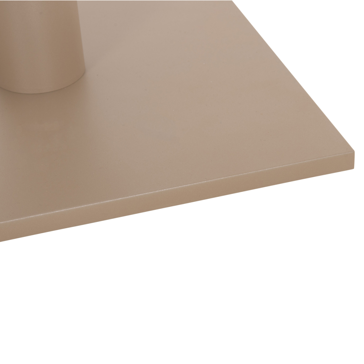 TABLE BASE METAL ΗΜ421.25 CAPPUCCINO 40x40x72Ηcm [7]
