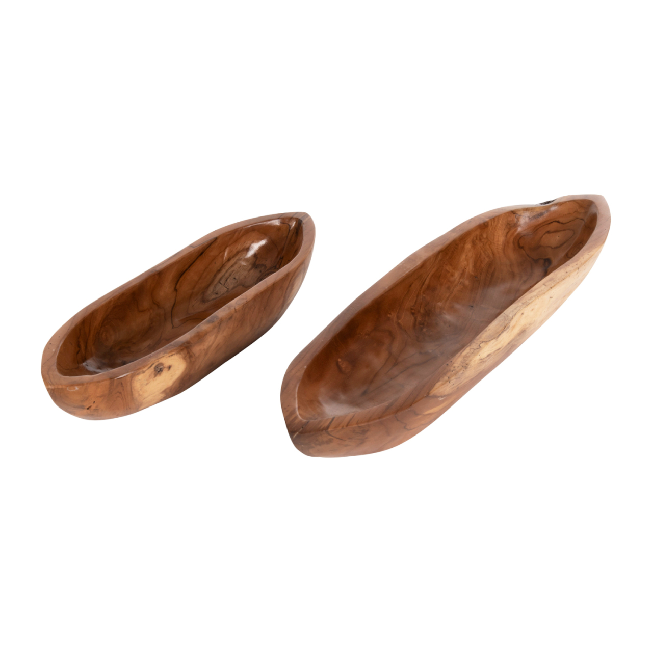 TABLE BOWLS 2PCS SET HM4305 TEAK WOOD IN NATURAL 68,5x18,5x9,5Hcm. [3]