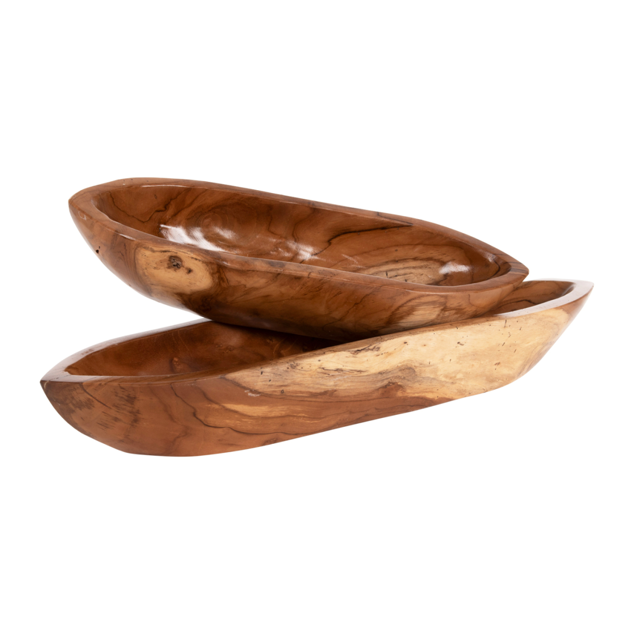 TABLE BOWLS 2PCS SET HM4305 TEAK WOOD IN NATURAL 68,5x18,5x9,5Hcm. [4]