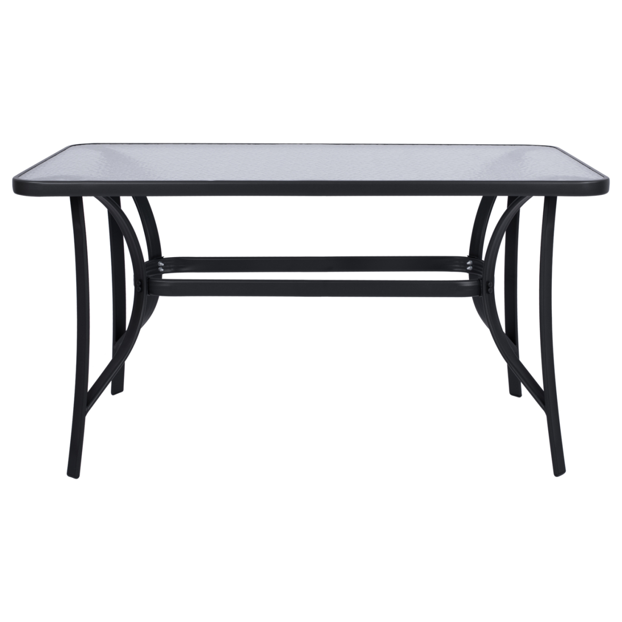 TABLE BRUNO HM5106.01 METALLIC IN GREY COLOR WITH TEMPERED GLASS TABLETOP 140Χ80Χ72Hcm. [3]