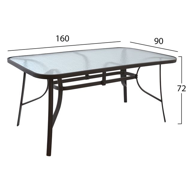 Table Bruno Metallic Brown 160Χ90Χ72 HM5074.02 [2]