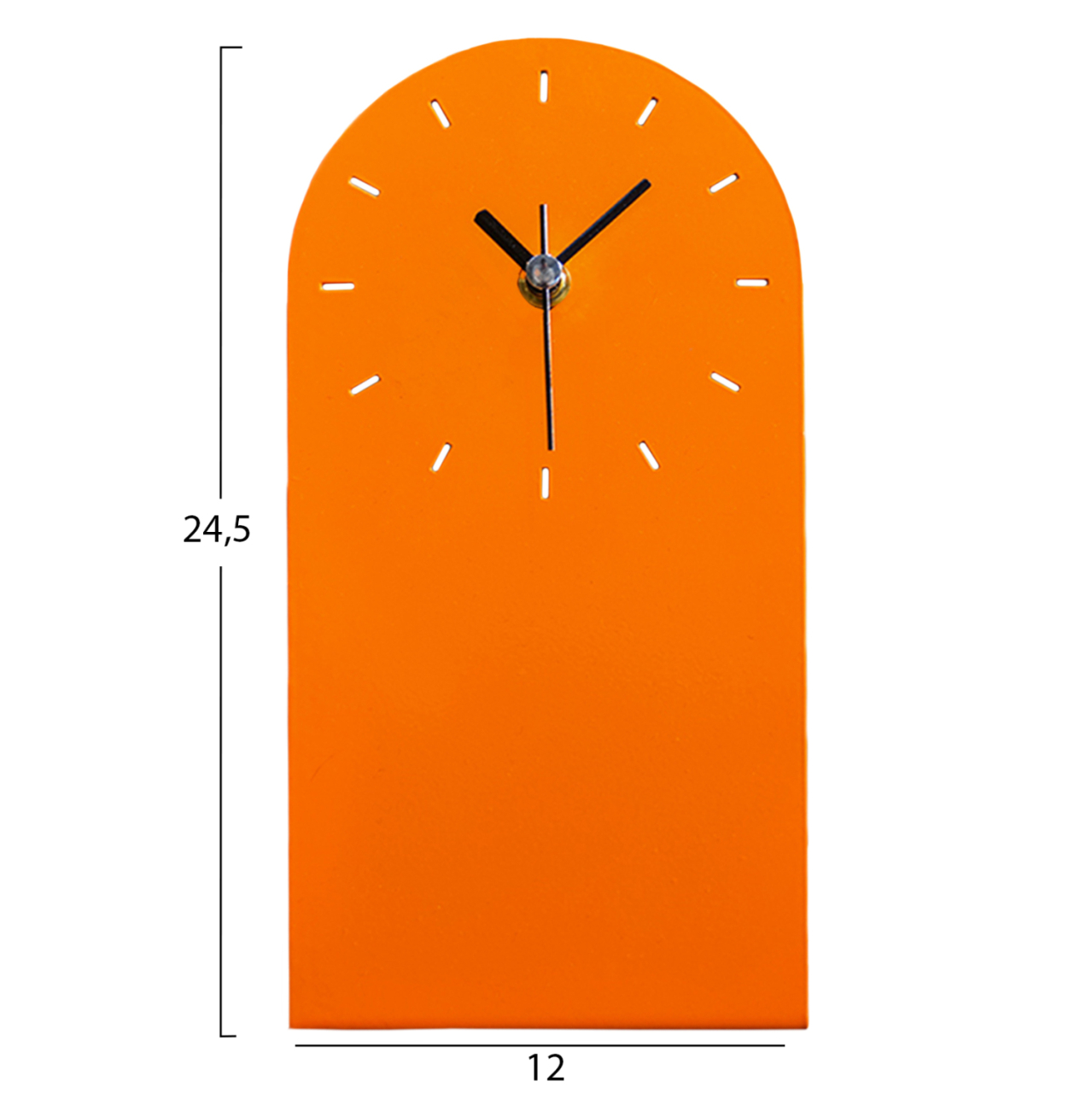 TABLE CLOCK HM4339.01 METAL IN ORANGE COLOR 12X24.5H cm. [2]