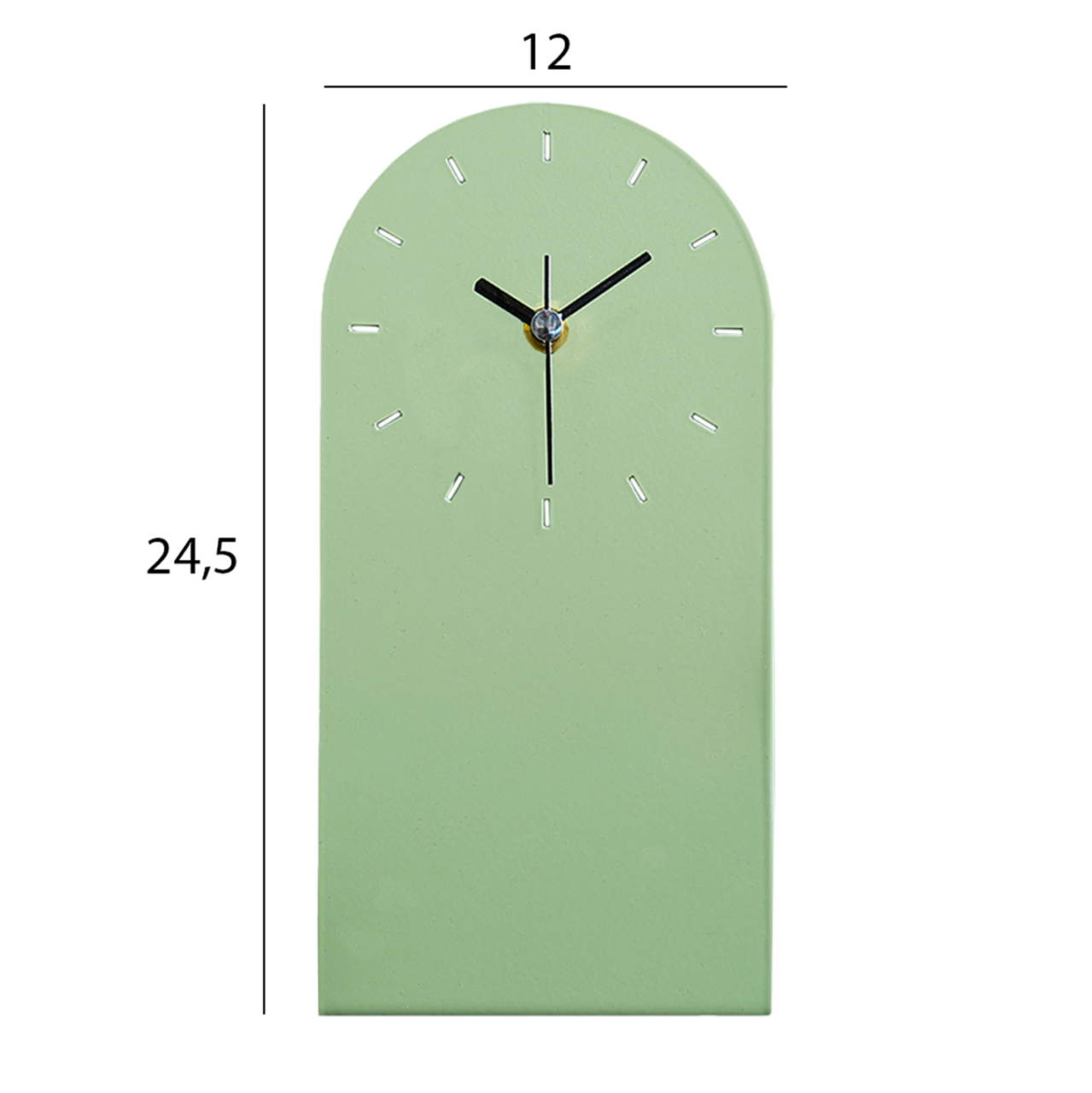 TABLE CLOCK HM4339.02 METAL IN LIGHT GREEN 12X24.5H cm. [2]